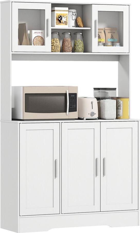 Homcom Keukenkast Spaanplaat MDF 108L x 35B x 180H cm Wit