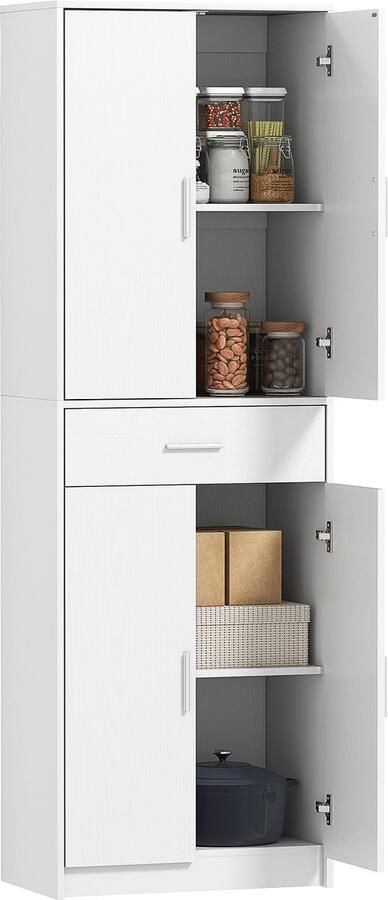 Homcom Keukenkast Spaanplaat MDF 60L x 35B x 180H cm Wit