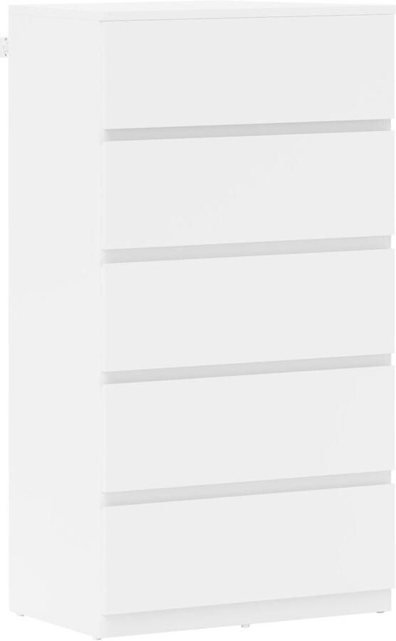 Homcom ladekast houtwerkstof 55L x 34B x 100H cm -wit