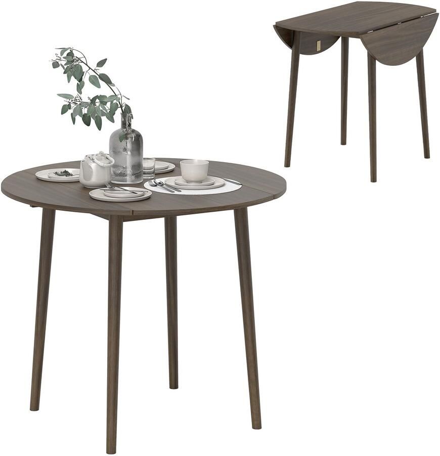 Homcom Opvouwbare eettafel 89x89x73 5cm Spaanplaat Grijs