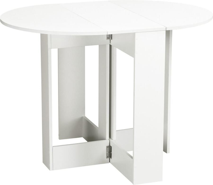 Homcom Opvouwbare eettafel Spaanplaat 104x76x73 7cm Wit
