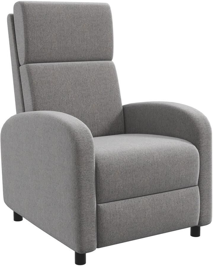 Homcom Relaxfauteuil met Ligfunctie Polyester Grijs