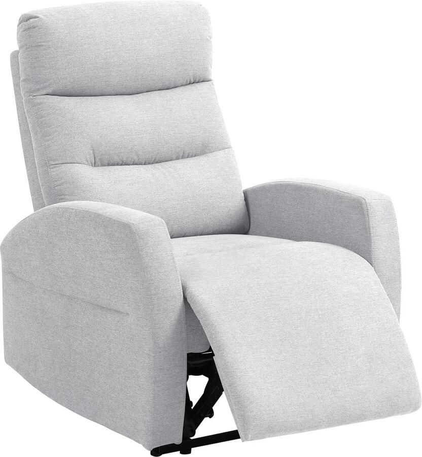 Homcom -Relaxsessel mit Liegefunktion-Polyester-76L x 93B x 103H cm-Hellgrau