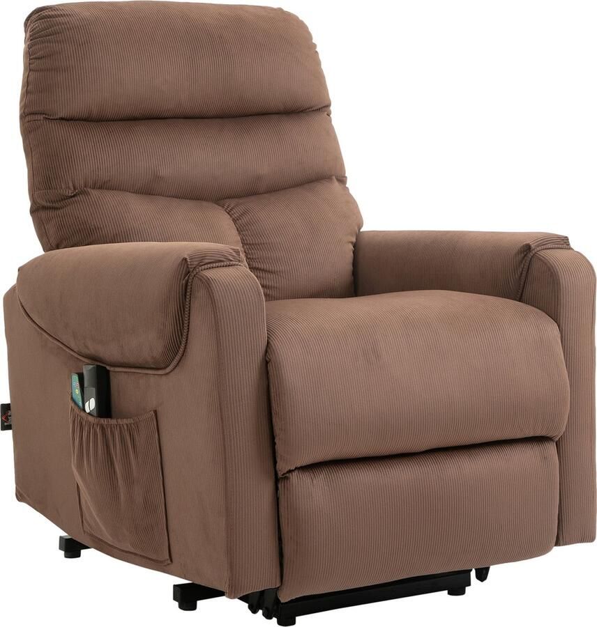 Homcom Relaxfauteuil met sta-op hulp met ligfunctie