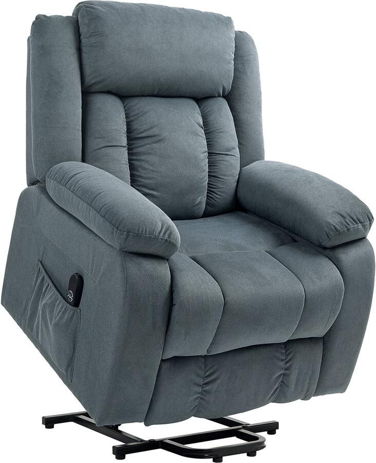 Homcom Relaxfauteuil Sta-op functie Afstandsbediening Grijs