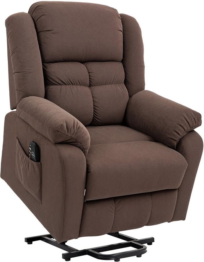Homcom Relaxfauteuil Sta-op Functie Massagefunctie Bruin