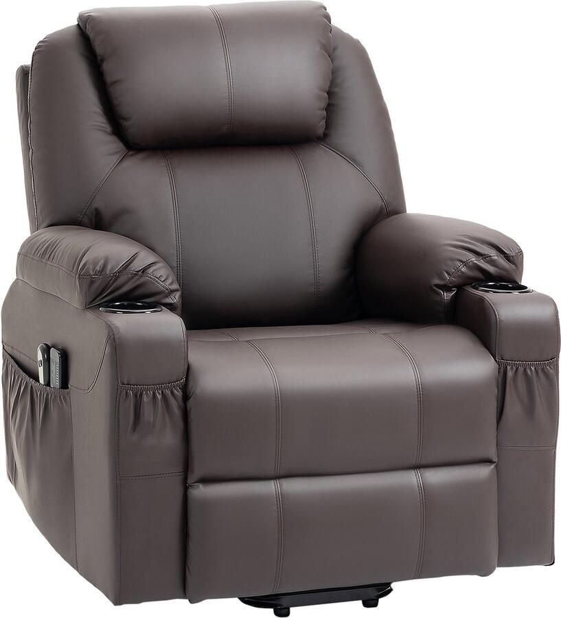 Homcom Relaxstoel Elektrisch Massage Afstandsbed Bruin