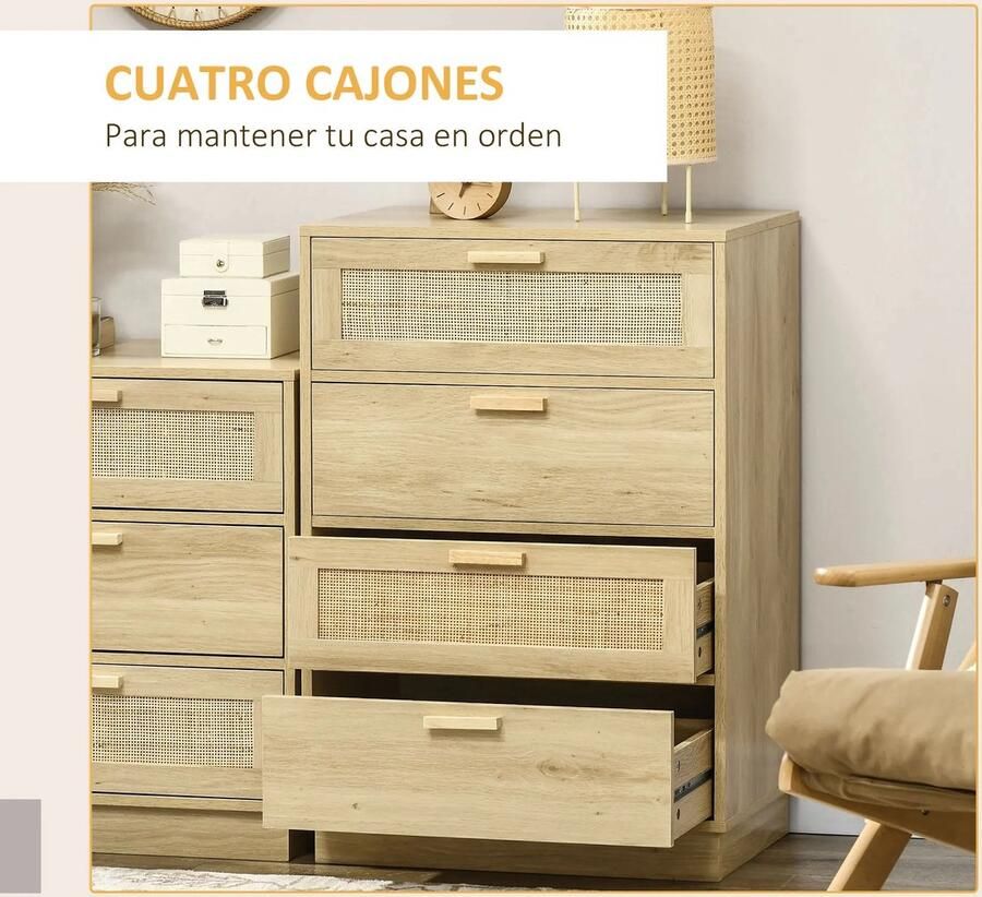 Homcom RoyaLuxe Kast Kastje Ladekast- Ladenkast Ladekasten Ladekastje Dressoir Boekenkast Dressoir Kasten Dressoirs Garderobekast Garderoberek Opberg Kast OpbergKasten Organizer Woonkamer Kast Woonkamerkast