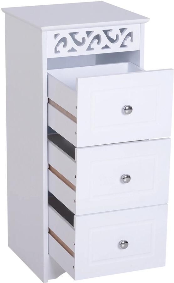 Homcom RoyaLuxe Ladekast Ladenkast Ladekasten Ladenkastje Kast Kastje Garderobekast Garderoberek Speelgoed Speelgoedkast Opberg Kast OpbergKasten Organizer Woonkamer Kast Woonkamerkast Ladekastje Lade Kast Ladekast Wit