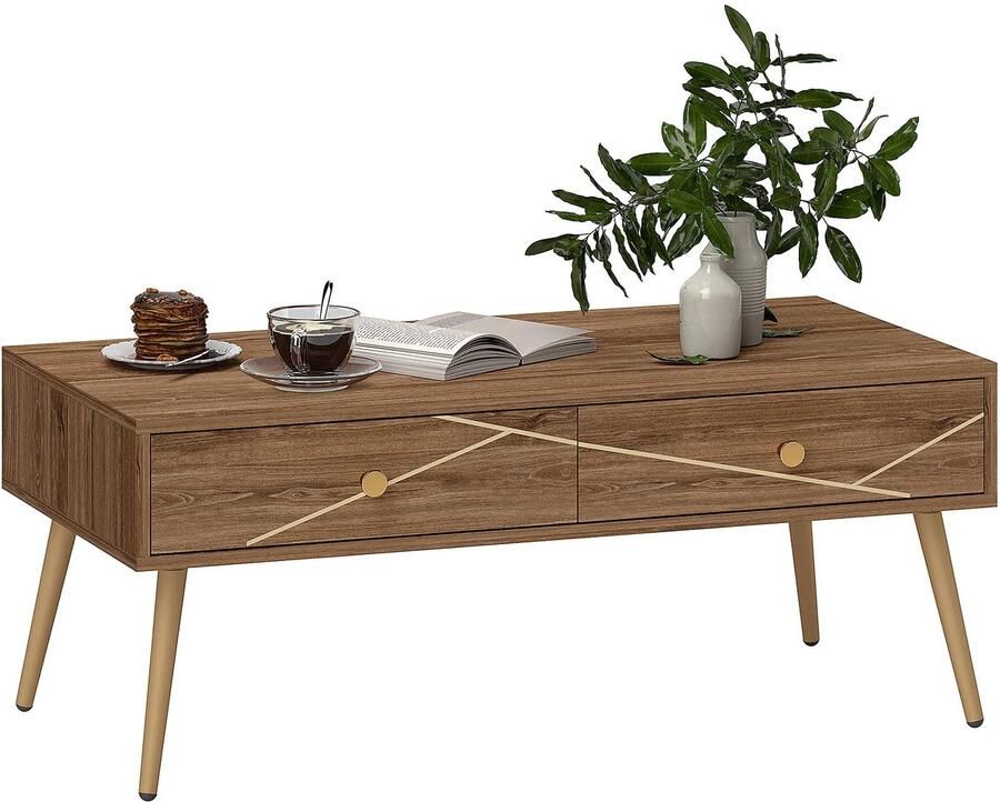 Homcom RoyaLuxe Salontafels Salontafel Bijzettafel Tafel Sidetable Eettafel Tafels Woonkamer Keukentafel Salontafel Met Opbergruimte Salon Tafel Tafeltje Woonkamer Tafel Woonkamer Tafeltje