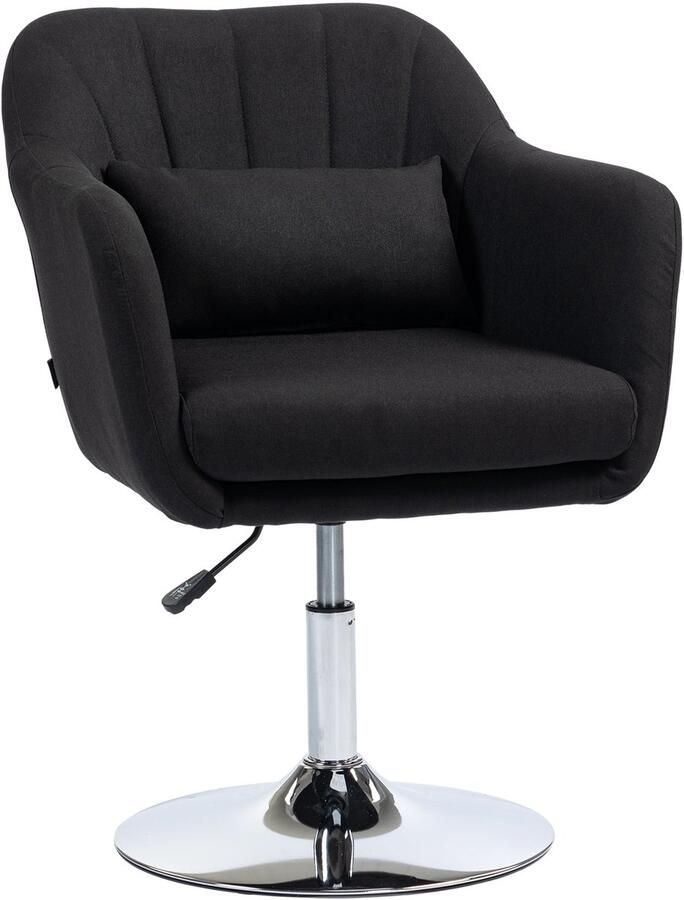 Homcom -Sessel-Polyester-60B x 60T x 79-91H cm-Schwarz