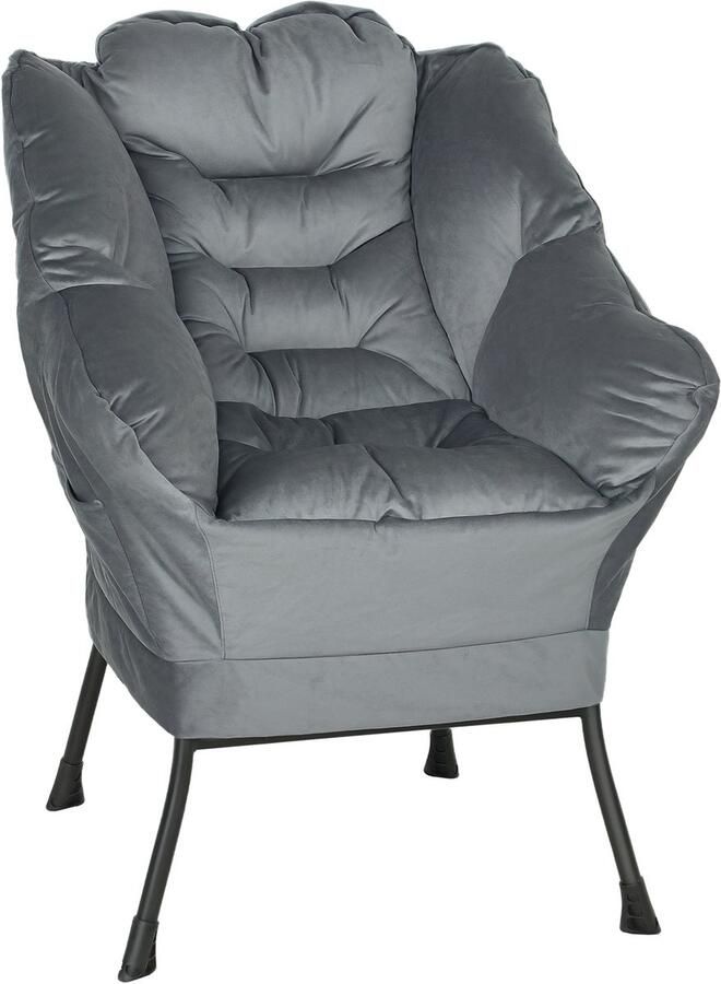 Homcom -Sessel-Polyester-80L x 78B x 100H cm-Grau