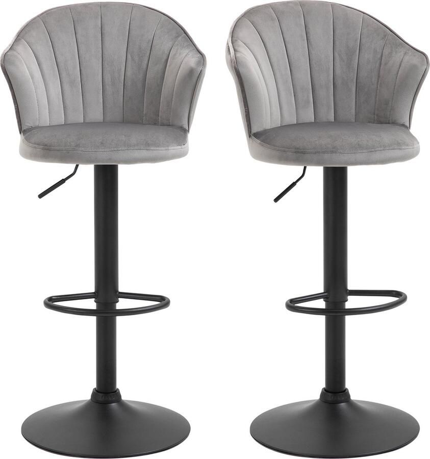 Homcom Set van 2 barkrukken rubberen antislip kussentjes met voetsteun 835-503V01 - Foto 3