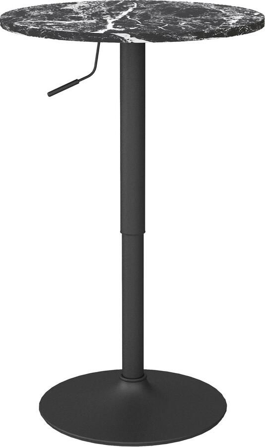 Homcom -Bartisch-Spanplatte-60L x 60B x 68-93 5H cm-Schwarz