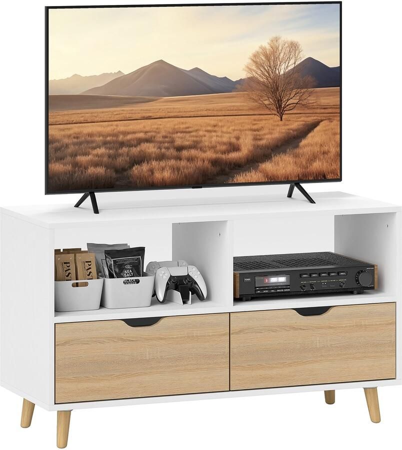 Homcom tv-meubel spaanplaat 99L x 39B x 58 3H cm wit