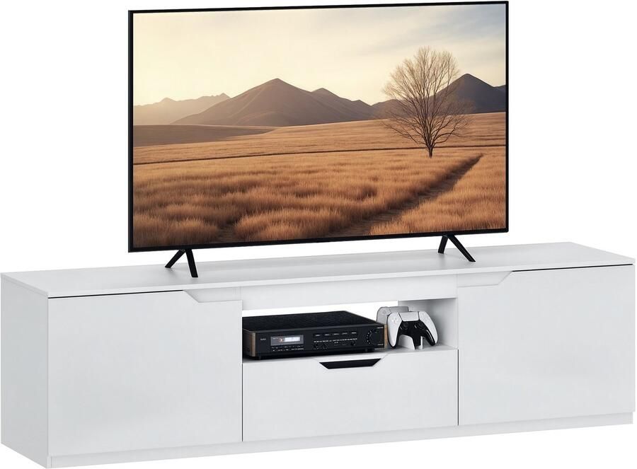 Homcom tv-meubel spaanplaat MDF 160L x 38B x 43H cm wit