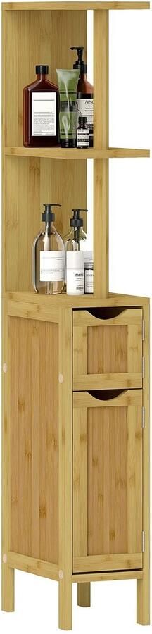 Homcom VidaLuxe Badkamerkast Bamboe Badkamer Kast Badkamer Kastje Kasten Kastje Badkamerkastje Badkamer Kastje Kast Badkamer Badkamerkast Badkamer Accessoires Badkamermeubel Badkamermeubels