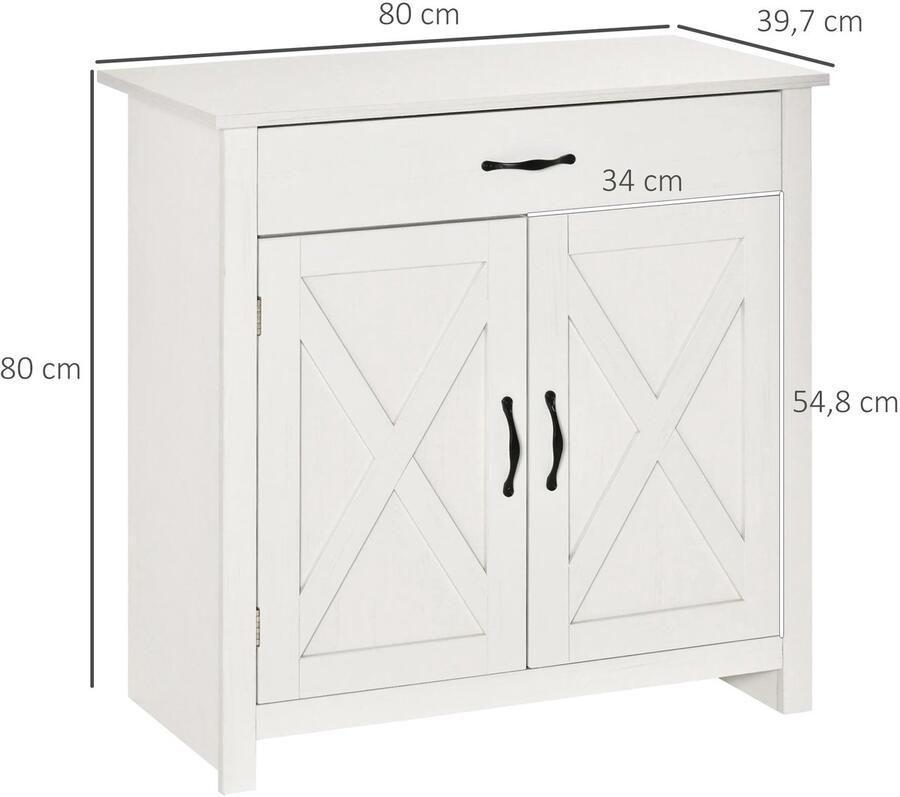 Homcom VidaLuxe Badkamerkast Keukenkast Keuken Dressoir Badkamer Kast Badkamer Kastje Kasten Kastje Badkamerkastje Badkamer Kastje Kast Badkamer Badkamerkast Badkamer Accessoires Badkamermeubel Badkamermeubels