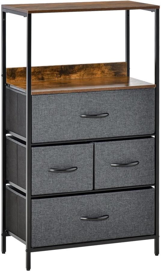 Homcom VidaLuxe Dressoir Boekenkast Garderobe Kast Woonkamer Archiefkast Opbergkast Opbergkasten Binnen Opbergkast Kast Kastje Opberg Kast Opbergkastje Organizer Organizers Opbergrek Opberg Rek Meubel Woonkamer Meubel