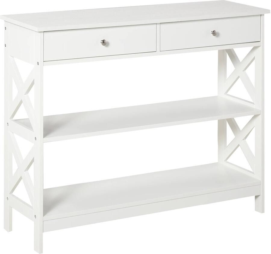 Homcom VidaLuxe Dressoir Boekenkast Wit Woonkamer Archiefkast Opbergkast Opbergkasten Binnen Opbergkast Kast Kastje Opberg Kast Opbergkastje Organizer Organizers Opbergrek Opberg Rek Meubel Woonkamer Meubel