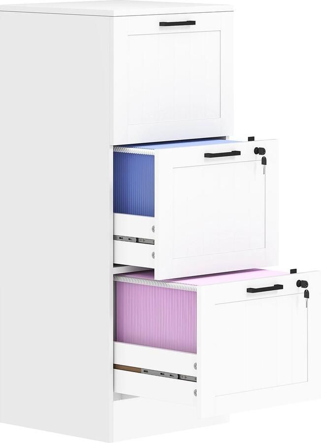 Homcom VidaLuxe Ladekast Met Slot Ladenkast Ladekasten Ladenkastje Archiefkast Opbergkast Opbergkasten Binnen Kast Kastje Opberg Kast Opbergkastje Organizer Kantoorkast Dossierkast Kantoorartikelen Ladekastje