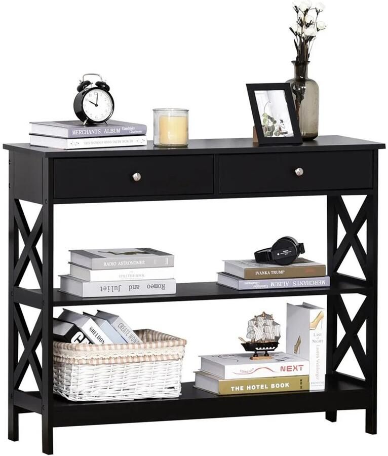 Homcom VidaLuxe Smalle Consoletafel Bijzettafel Bijzettafels Bijzettafeltjes Woonkamer Bijzettafel Bank Entree Tafel Tafeltje Side Table Sidetable