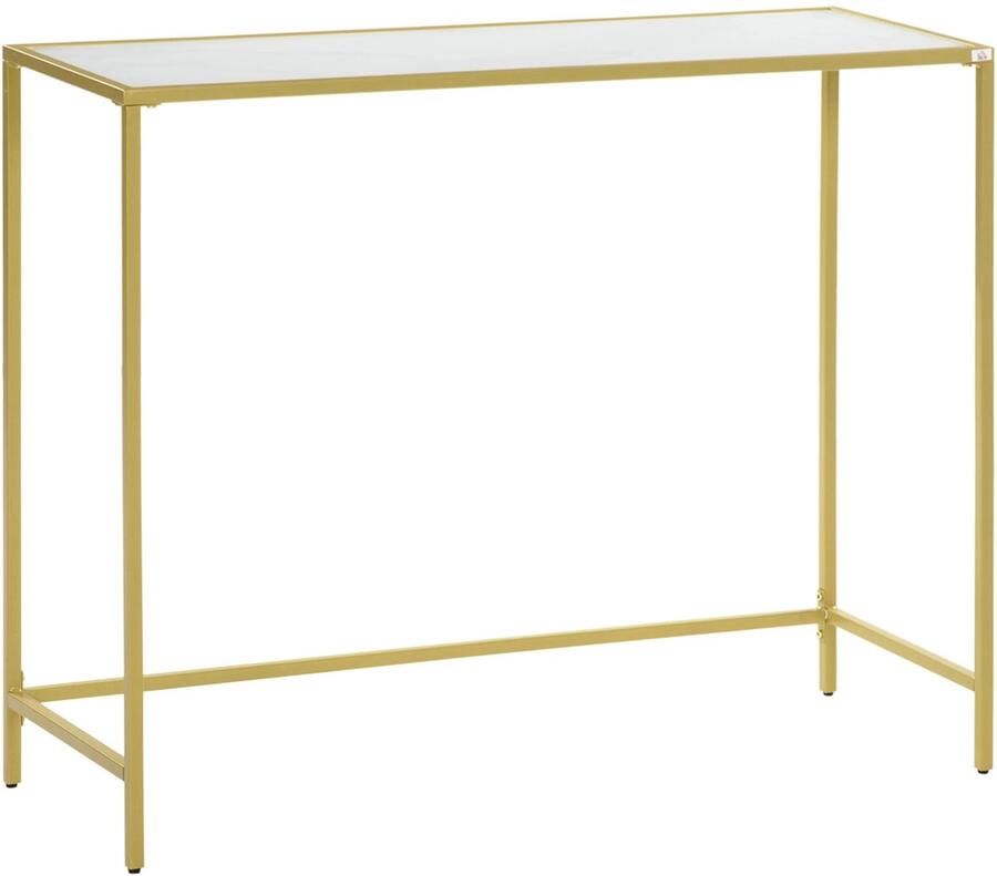 Homcom VidaLuxe Smalle Consoletafel Met Glasplaat Smalle Consoletafel Bijzettafel Bijzettafels Bijzettafeltjes Woonkamer Bijzettafel Bank Entree Tafel Tafeltje Side Table Sidetable