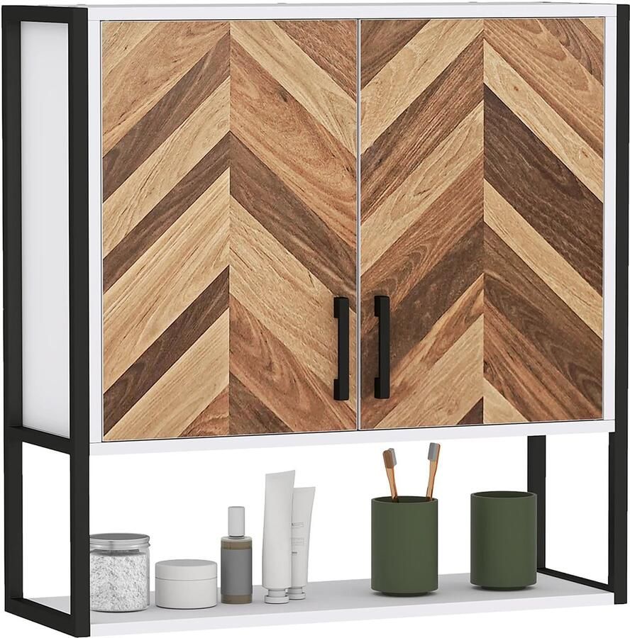 Homcom VidaLuxe Wand Gemonteerde Badkamerkast Badkamer Kast Badkamer Kastje Kasten Kastje Badkamerkastje Badkamer Kastje Kast Badkamer Badkamerkast Badkamer Accessoires Badkamermeubel Badkamermeubels