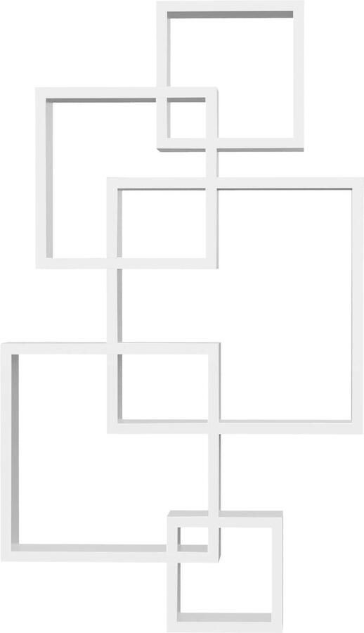 Homcom VidaLuxe Wand Gemonteerde Rek Rekken Decoratie Rekje Kast Kastje Kasten Plank Planken Woonkamer Keuken Boekenkast Archiefkast Garderobekast