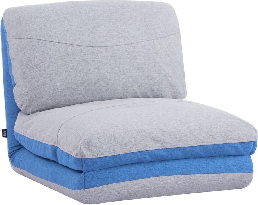 Homcom -Vloerstoel-Polyester-61x73x58cm-grijs