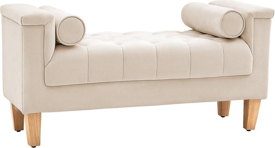 Homcom Zitbank Polyester 115x44x58 cm Beige