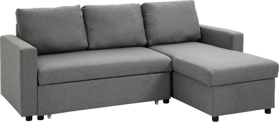 Homcom HOMdotCOM Hoekbank met slaapfunctie 211 5 cm x 146 cm x 85 cm