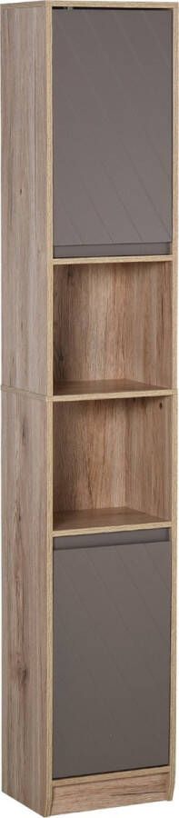 HOMdotCOM Kamerkast met 2 planken en 2 kasten met deurtjes