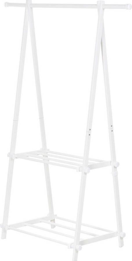 Homcom HOMdotCOM Kapstok met schoenenrek wit