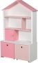 Homcom Kinderkast vrijstaande kast boekenkast decoratieve kast voor meisjes 4 vakken roze 311-012 - Thumbnail 1