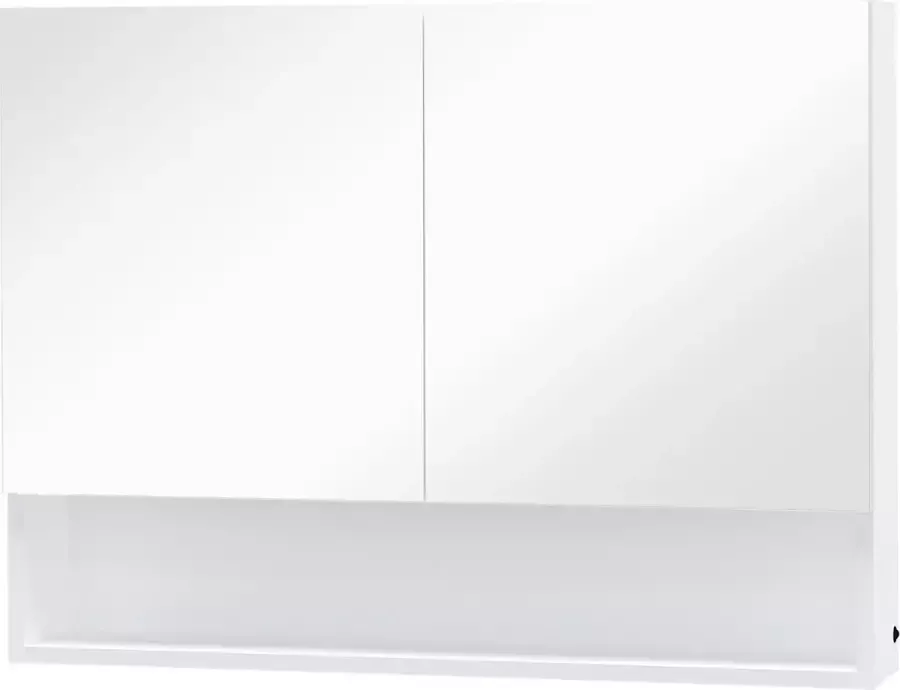 Homcom LED-spiegelkast badkamerspiegel lichtspiegel badkamerkast badkamerspiegel spiegel 834-041