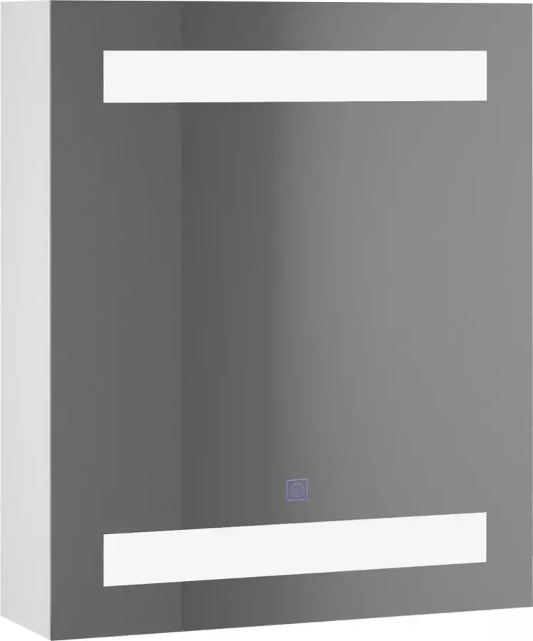 Homcom LED-spiegelkast badkamerspiegel lichtspiegel badkamerkast badkamerspiegel wand 15 W 834-037WT