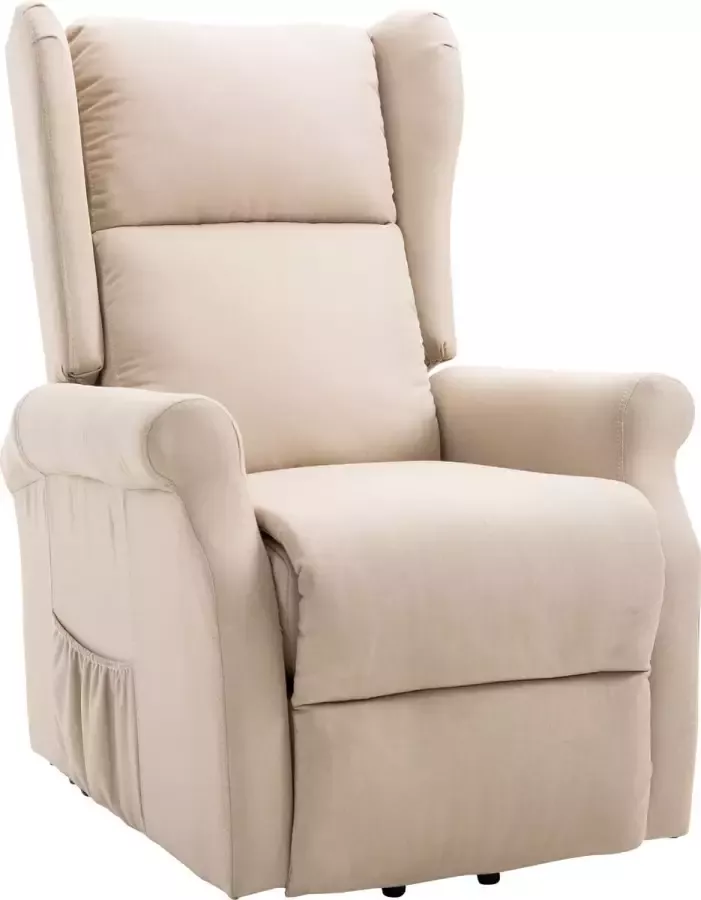 Homcom Opstastoel met opstahulp tv-stoel ligfunctie linnen 713-031