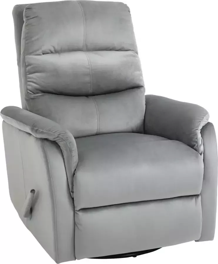 Homcom Relaxfauteuil eenpersoonsbank verstelbare stoel kantelbaar 140 ° tv-stoel polyester grijs 833-931