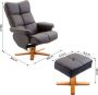 Homcom Relaxstoel met kruk tv-stoel 360° draaibaar ligfunctie hout 833-359-1 - Thumbnail 2