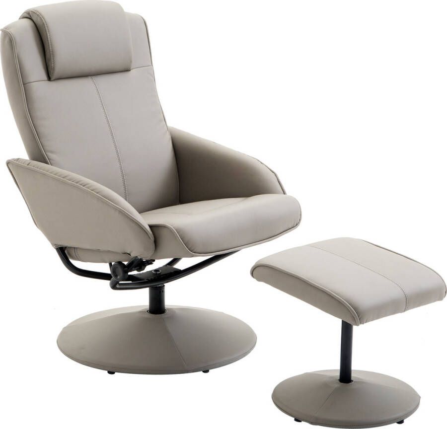 Homcom Relaxstoel stoel tv-stoel met voetensteun stoel met armsteun 360° draaibaar gijs 833-360 - Foto 4