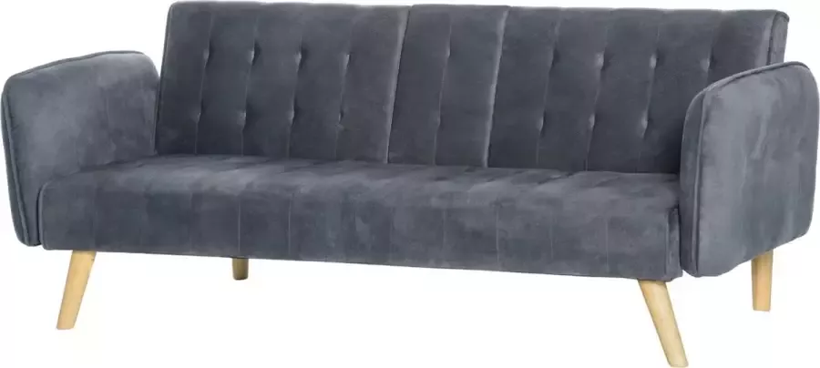 Homcom Slaapbank chaise longue slaapbank 3-zits bankstel in stof grijs 833-836