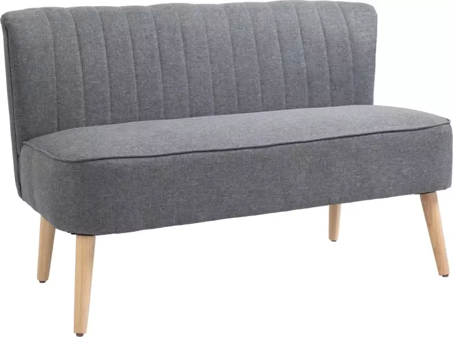 Homcom Sofa 2-zits bank stoffen bank zitmeubel gestoffeerde bank loungebank breed 833-524V04-1