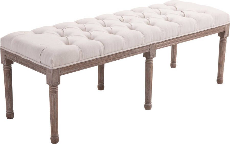 Homcom Zitbank gepolsterde bank hocker vintage retro linnen zitje divan bank 831-227