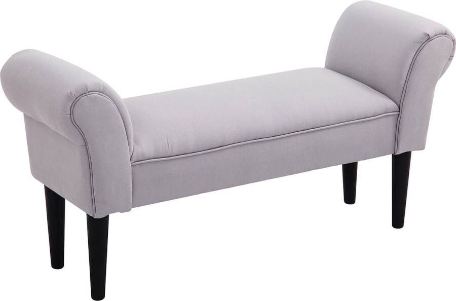 Homcom Zitbank voor slaapkamer bedbank gestoffeerde bank MDF schuimstof 831-135 - Foto 3