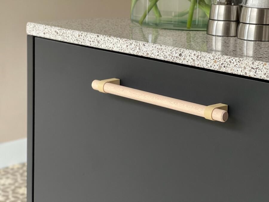 Home 3D Hangreep Beige 96mm Keuken handgreep Kast- Meubelgreep Handgrepen keukenkastjes Handgreep badkamer Handgrepen keukenkastjes Inclusief montageschroeven