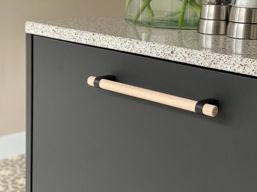 Home 3D Handgreep Zwart 96mm Keuken handgreep Kast Meubelgreep Handgrepen keukenkastjes Handgreep badkamer Handgrepen keukenkastjes Inclusief montageschroeven