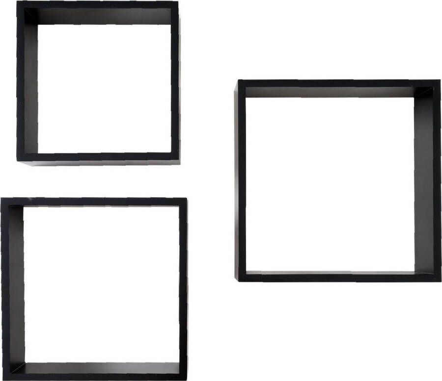Home Accents Decorations Home Accents Wandkubus muurdecoratie l Set van 3 l Wandplank l Wandplank l Wanddecoratie l