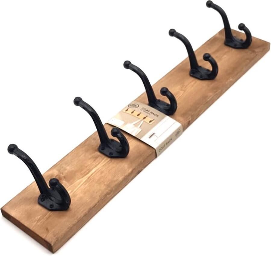 Home Accents KAPSTOK- WOODEN COAT RACK- HANGER- HOUT- WAND KAPSTOK- HAKEN- HANGEND- GARDEROBE REK