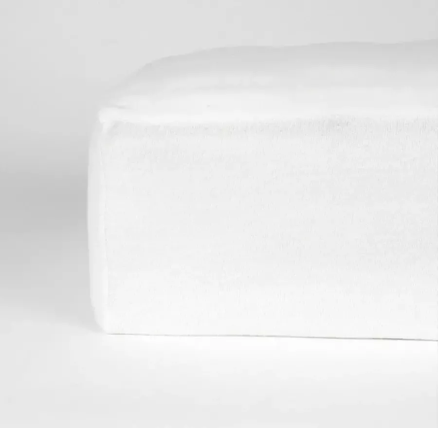 Home bedding molton Hoeslaken voor Matras Tweepersoons-Lits-Jumeaux- 200x220cm Rondom Elastiek+40 cm hoekhoogte- voor Boxspring-Waterbed- Wit